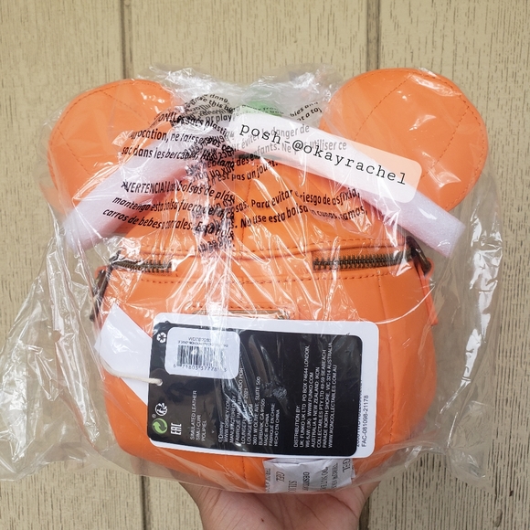 Disney Loungefly Mickey O Lantern Pumpkin Purse Crossbody Mickey Mouse Face - Picture 4 of 5